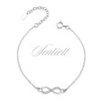 Silver (925) bracelet Infinity with zirconia