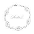 Silver (925) bracelet white zirconia