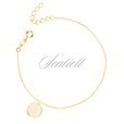 Silver (925) bracelet with gold-plated round pendant