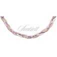 Silver (925) braided plait chain necklace Ø 040 - gold & rose gold