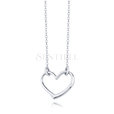 Silver (925) choker necklace with heart