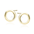 Silver (925) delicate gold-plated earrings - circles