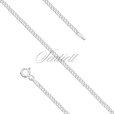 Silver (925) diamond-cut chain - curb extra flat Ø 050