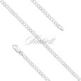 Silver (925) diamond-cut chain - curb extra flat Ø 080