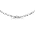 Silver (925) diamond-cut chain - curb extra flat Ø 080 rhodium-plated