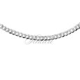 Silver (925) diamond-cut chain - curb extra flat Ø 100 rhodium-plated