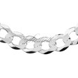 Silver (925) diamond-cut chain - curb extra flat Ø 400