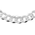 Silver (925) diamond-cut chain - curb extra flat rhodium-plated Ø 350