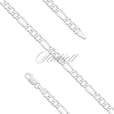 Silver (925) diamond-cut chain - figaro extra flat Ø 100