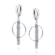 Silver (925) earrings - circles with chains