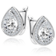 Silver (925) earrings with white zirconia