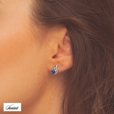 Silver (925) elegant earrings with sapphire zirconia