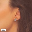 Silver (925) elegant earrings with zirconia