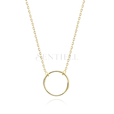 Silver (925) gold-plated choker necklace with circle