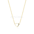 Silver (925) gold-plated choker necklace with heart