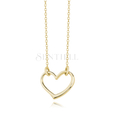 Silver (925) gold-plated choker necklace with heart