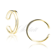 Silver (925) gold-plated double hoop ear-cuff