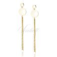 Silver (925) gold-plated earrings - circles with chains