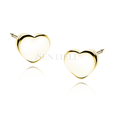 Silver (925) gold-plated earrings - hearts