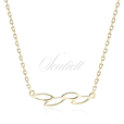 Silver (925) gold-plated necklace - leaves