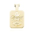 Silver (925) gold-plated pendant - Jesus Christ / Scapular Mary