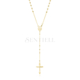 Silver (925) gold-plated rosary necklace