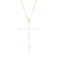 Silver (925) gold-plated rosary necklace