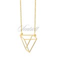 Silver (925) necklace - Origami triangle, gold-plated