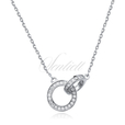 Silver (925) necklace of celebrities with circles & zirconia