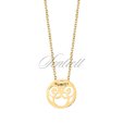 Silver (925) necklace - openwork circle, gold-plated