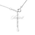 Silver (925) necklace - rectangle pendant with zirconia