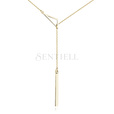 Silver (925) necklace - triangle, gold-plated