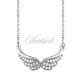 Silver (925) necklace - wings with zirconia