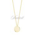 Silver (925) necklace with gold-plated circle