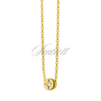 Silver (925) necklace with round zirconia pendant
