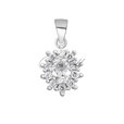 Silver (925) pendant white zirconia