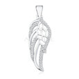 Silver (925) pendant with zirconia - wing