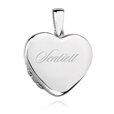 Silver (925) polished pendant - heart shaped locket