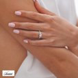 Silver (925) ring heart - white zirconia