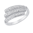 Silver (925) ring with white zirconia