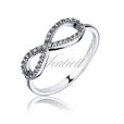 Silver (925) ring with white zirconia - infinity