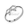 Silver (925) subtle ring - bow