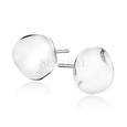 Silver (925) earrings - bended round plate