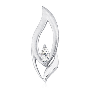 Silver (925) pendant with white zirconia