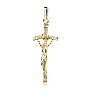 Silver (925) gold-plated pendant Pope's cross