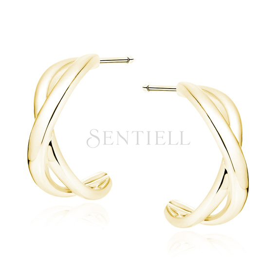 Silver (925) gold-plated earrings - infinity