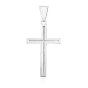 Silver (925) diamond cut pendant cross