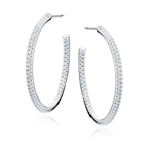 Silver (925) earrings with white zirconias