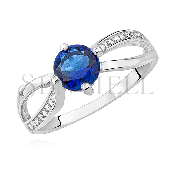 Silver (925) ring with sapphire zirconia