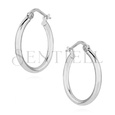 Silver (925) earrings hoops - highly polished